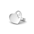 Anello in argento a cuore con bimba