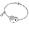 Bracciale in argento a cuore con bimba