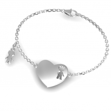 Bracciale a cuore con bimbo