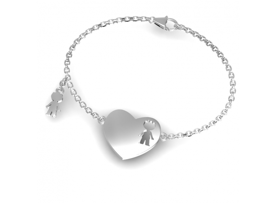 Bracciale a cuore con bimbo