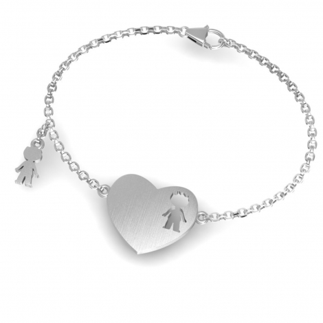 Bracciale a cuore con bimbo