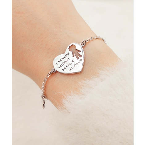 Bracciale a cuore con bimbo