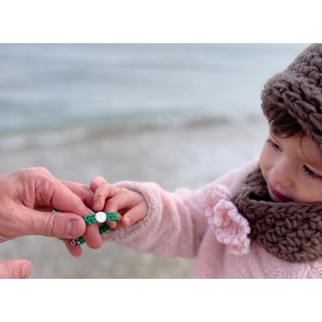 Bracciale in argento 925 e corda nautica