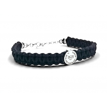 Bracciale in argento 925 e corda nautica